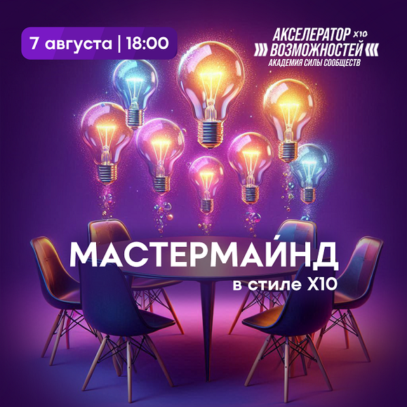 Минск | Встреча предпринимательского сообщества Х10 пройдет в формате мастермайнда в стиле Х10.